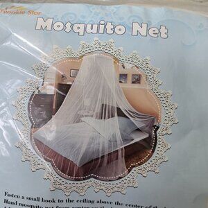 Twinkle Star Mosquito Net Bed Canopy for Single to King Size Beds
